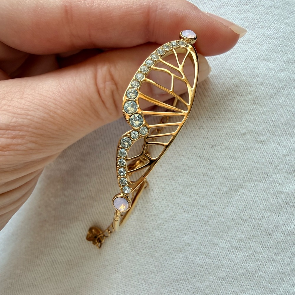 Swarovski Gold and Silver Crystal Wing Bracelet